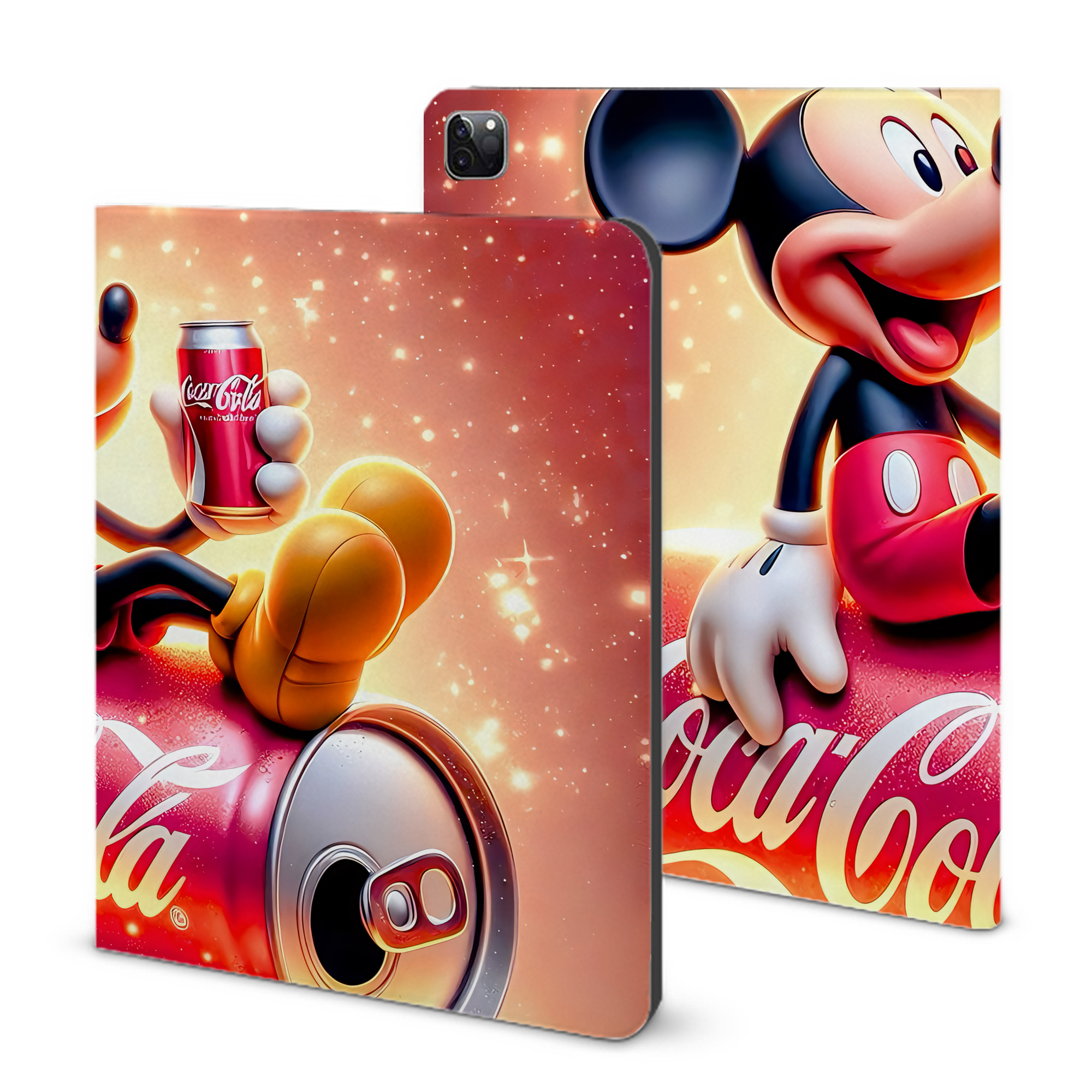 （画像用） ミッキーマウス Mickey Mouse IPad ケース ブック型 PUレザー TPU 耐衝撃 軽量 薄型 ペン収納なし 全面保護 IPad 各モデル対応